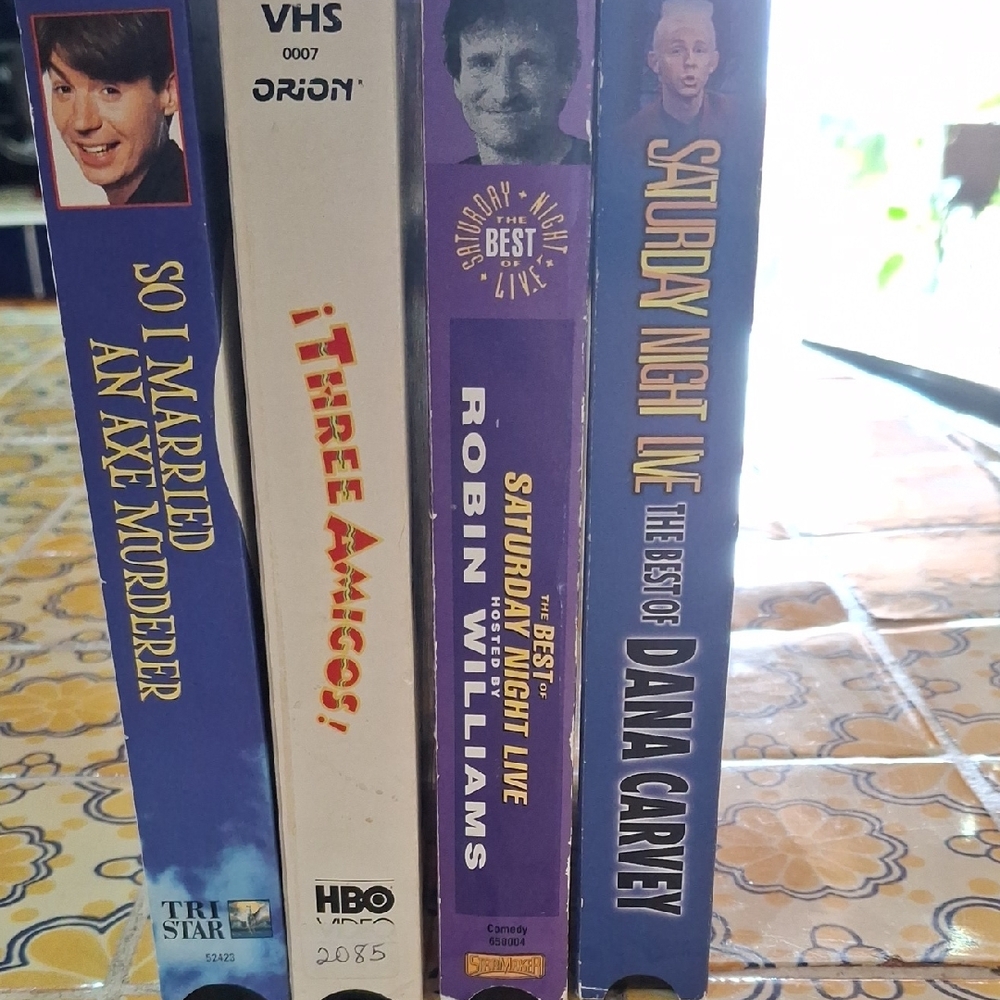 4 VCR Tapes With Cast Memvers From Classic Saturday Night Live Seasons